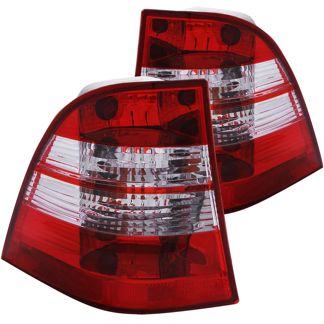 221134 – ANZO Tail Light Assembly, Uses OE Bulbs Clear Lens Chrome Housing Set of 2